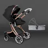 Strollers# Baby Stroller 2-in-1 kan worden gebruikt om te zitten en liggen.De heeft een hoog landschap tweerichtingsschok-absorberend vierwiel Q240429