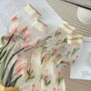 Skarpetki dla kobiet moda na letnie oddychające modne modne swobodne kobiety urocze koreańskie styl przezroczysty koronkowy słodki słodki
