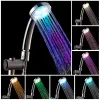 Définir la pomme de douche LED Piratage de douche de pluie Colorchanging Colorchanging Temperature Capteur de sauvegarde de la piste de douche pour salle de bain