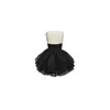 スカートハイクラスの感覚キュートキュート小さな黒い腫れたメッシュスカート2ピーススーツファルダファッション服女性のための服