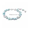 Boucles d'oreilles collier de luxe Gema bleu bracelet en cristal autrichien bijoux femmes femmes Valentin Jour de la Salle