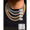 12mm Hiphop Moissanite Chain cubano S925 Cadeia de esterlina gelada exclusiva G-Link VVS Cadeia de ligação cubana moissanita