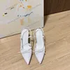 2024 Brand de luxe Sandale romantique élégant noeud papillon Bow mouton en mouton Sandales Chaussures Femme Slingback Pumps Footwear Femmes High Heels Party Mariage Chaussures Paris Sandles