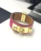 Lyxdesigner Frankrike märke armband gyllene spänne trädmönster identifiering armband hög kvalitet koppar äkta läder kvinnor4616325