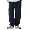 Pantalon masculin cargo de mode lâche long pantalon décontracté relax-fit multi-poche
