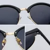 Retro Semi Rimless Sunglasses Men Women Brand Designer Half Frame Sun Glasses Classic Vintage Oculos De Sol UV400 240417