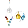 Decorazioni Tree of Life Suncatcher Crystal Ball Prism Pendant Rainbow Maker Hanging Sun Catcher Gemsones Ornament Ornament Home Garden Decor