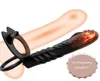 Vibratorer Sex Shop Dubbel penetration Anal Plug Dildo Buplug Vibrator för män Rem på penis vagina Vuxna leksaker par4819788