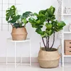 Planters POTS Vävt smutsiga förvaring Tång erarbete rotting hängande blomkruka växtarrangör trädgårdsverktygshållare Q240429