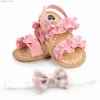 Sandales mignonnes bébé fille Sandales d'été avec bords plissés antidérapants avec des bords plis