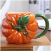 Muggar Creative Colorf Fruit Ceramic Cup Stberries Ananas Mug Cartoon Childrens Breakfast Milk Coffee Cups Drop Delivery Home Garde Dhose