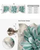 Curtain Vintage Succulents Window Living Room Kitchen Cabinet Tie-up Valance Rod Pocket