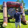 3MLX2MWX2.5MH (10x6.5x8,2ft) Jeux de plein air compétiment interactif Axe gonflable lancers jeux Carnival Sports Athletic Target Shoot Thing Toss Dart Sticky Cage
