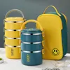 Bento Boxen mehrschichtige Lunchbox Edelstahl Isoliert Bento Food Container Aufbewahrung Tragbares Out
