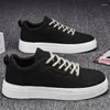 Casual Shoes Men Black Vulcanized Sneakers Boys Flat Comfortable Shoe For Spring And Summer 2024 Mans