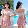 Swimwear femminile 2024 Summer Sexy Cute Bikini Sweet Sweet Riduzione Slimt Fit Switch Weight Weling Swiming Swiming Swiming