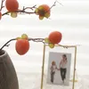 Fleurs séchées artificiels kaki fruit maison de mariage festival de mariage affichage de Noël décoration de fausses plantes modèles de simulation haute