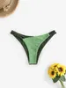 Kvinnors badkläder Zaful Two Tone Color Blocko-Ring Honeycomb Textured Bikini Mix Match Swimsuit Separates Beach Top and Bottom