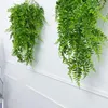 Decoratieve bloemen nephangende plant kunstmatige varen wijnstok voor huis bruiloft decor uv resistent faux groen binnenbuiten buitengebruik tuin