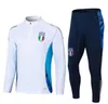 2024 2025 Italië Tracksuit Survetement Half Zip Training Suit voetbal 24 25 Italia Man en Kids Football Tracksuits Set Jacket Chandal Futbol Italiana Sportswear