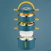Bento Boxen mehrschichtige Lunchbox Edelstahl Isoliert Bento Food Container Aufbewahrung Tragbares Out