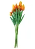 10pcs Tulpe Blume Latex echte Berührung für Hochzeitsstrauß Dekor Qualität Blumen Orange Tulip8964621