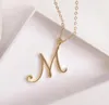 26Pieces Gold Silver Swirl Initial Alphabet Letter ketting Alle 26 Engelse AZ Cursive Luxury Monogram Naam Word Pendant Chain NEC4142409