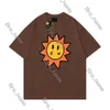 2024 Designer DrawDrew Thirt Tshirt T -Summer Women and Men Luxury Casual Fashion Venilate Smiley Sunni di stampa Brand Modello Shortwear Shortwear Shortwear Shortwear 645