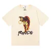 Mode -Rhuder -Marke Designer Kleidung Kleine Mode Angeles Tiger Print Kurzarm T -Shirt Mode Marke Herren Frauen Lose Underthoand mit 1: 1 Logo