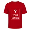 T-shirt personnalisé 100% coton Rendez votre texte de design Men Femmes Imprimé Cadeaux de conception originaux Tshirt 240428