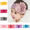 Babymeisjes Soild Color Big Chiffon Flower Headband Big Floral Headbands Hair Band voor kinderkinderen Girls