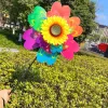 Decoraties 1 pc zonnebloem/vlinder windmolen Pinwheel kleurrijke pailletten windmolen draagt camping picknick home tuin decoratie