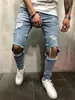 Jeans pour hommes mode Skinny Ripped Denim pantalon Biker High Quality Male Slim Casual Mens Pantal