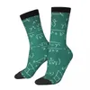 Meias masculinas Fórmulas de matemática Escola de chalkboard geek harajuku suor absorvendo meias durante toda a temporada acessórios longos para presentes unissex