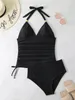 Kobiety stroje kąpielowe bikini stroju kąpielowego Kobiet Tankini V-Neck 2024 Dwuczęściowe bikini set kantar