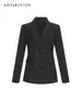 Vestes pour femmes veste à col cross à la mode haut de gamme veste pour femmes 2024 printemps élégant noir Graceful All Match Business