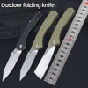 Outdoor -Falten tragbares EDC -Messer Taktisches Überlebensmesser Camping -Jagdmesser Neues Werkzeug 8CR13Mov Edelstahl Fasergriff