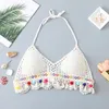 Dames badkleding Spring Beach Vacation Backless Lace-UpvCollar Outer Wear Break Tube Top Riem Bra Wrapped Chest Halter Bikini zwemmen