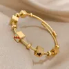 Italiaanse bedelarmbanden voor vrouwen roestvrij staal Evil Eyes Love Heart Stars kralen Bracelet Bangle Bangle Bang Hanger Polsband cadeau 240428