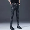 Jeans maschile designer di abbigliamento di lusso di lusso lavata maschile slim fit denim per abbigliamento casual elastico autunno enteri pantaloni lunghi q240427