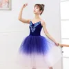 Wear 2024 Ballet Dance Tutu Leotard Girls Costume Dancewear Ribbon Long Tulle Jupe Ballerina Fairy Party Costumes