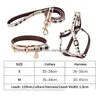 Colliers de chien Leashes Fashipn Harness and Set Soft Adjudable Leather Classic Classic Pet Collar LEASH SELS POUR LES SMALS DOGS CHIHUAHUA DHFBI
