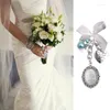 Brooches Family Bowknot Po Holder Pendant Angel Brooch Bouquet ovale Bouquet