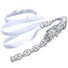 Clipes de cabelo Bridal Belt Wedding Sash Rhinestone espumante para vestidos