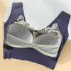 Bras Strapless large chest display with small thin parts fat girl vest type anti sagging women without Stl rings large-sized lace underwear Y240426