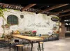 Niestandardowe po tapeta Malowidła Klasyczna stara ściana uliczna Po Paris Kitchen Cafe Restauracja