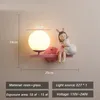 Wall Lamp Girls Room Decor For Children's Girl Boy Kids Bedside Light Cute Pink Creative Cartoon Eye Protection Sconce