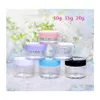 Packaging Bottles Wholesale Car Dvr Packing 10G 15G 20G Jar Cosmetic Sample Bottle Empty Container Clear Plastic Pot Jars Makeup Con Dhsim