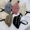 Depolama Çantaları Peluş Kadın Bel Çanta Düz Renk Kemer Crossbody Marka Tasarımcısı Kadın Fanny Paketi Muz Kalça Çanta