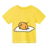 T-shirts garçons et filles imprimés anime paresseux oeuf gudetam t-shirt imprimé enfant en été à manches courtes à manches courtes top t-shirtl2404 à manches courtes à manches courtes